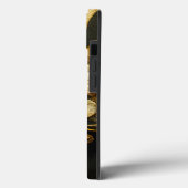 Baronke Black & Gold Floral Phone Case (Achterkant / Links)