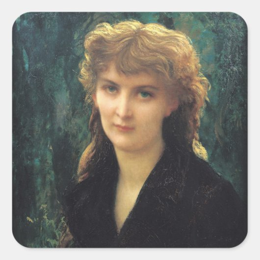 Baronness Eleonore d'Uckermann 1884 Vierkante Sticker (Voorkant)