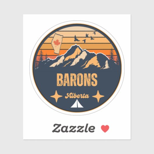 Barons, Alberta Sticker (Vel)
