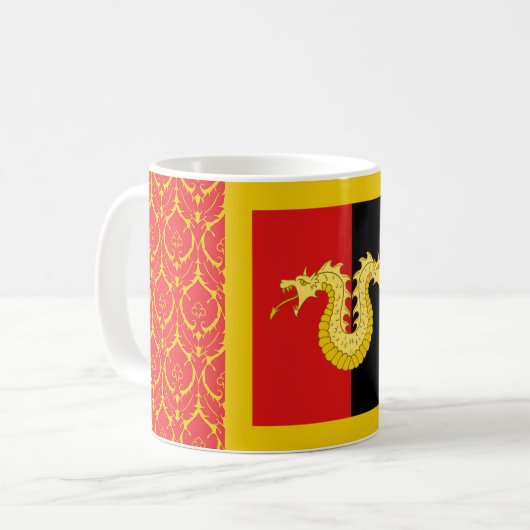 Barony of Dragon's populace badge Coffee Mok (Voorkant links)
