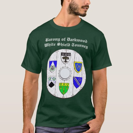 Barony van Darkwood White Shield Tourney T-shirt (Voorkant)