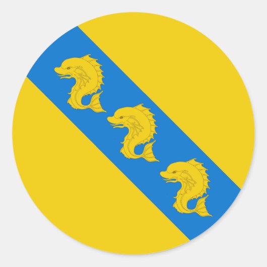 Barony van Kraé Glas Populace Badge Ronde Sticker (Voorkant)