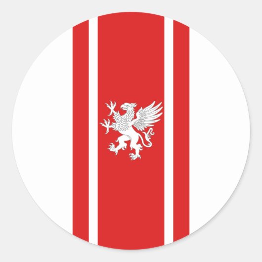 Barony van Politarchopolis Populace Badge Classic Ronde Sticker (Voorkant)