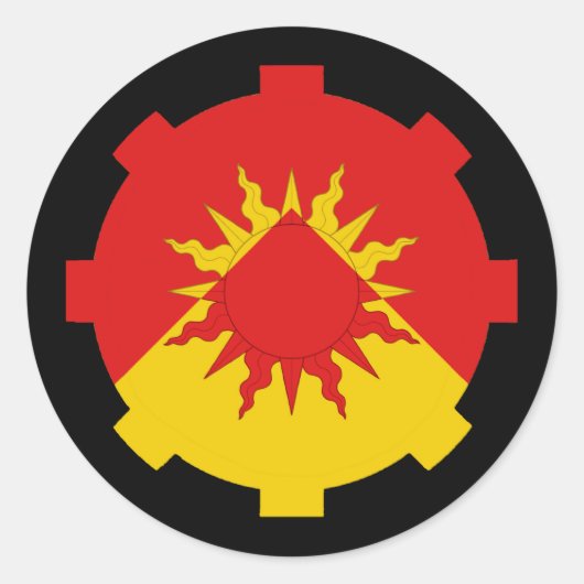 Barony van Vulcanfeldt Populace Badge Ronde Sticker (Voorkant)