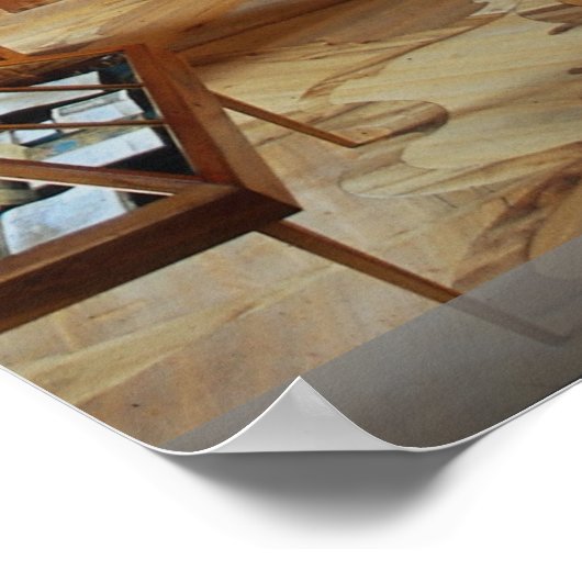 Baroque Abbey Library, St. Gallen, Zwitserland Poster (Hoek)