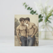 Baroque Affection: A Painterly Romantic Encounter Briefkaart (Staand voorkant)