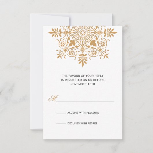Baroque Amber Ornamental Holiday Gala RSVP (Voorkant)