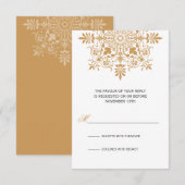 Baroque Amber Ornamental Holiday Gala RSVP (Voorkant / Achterkant)