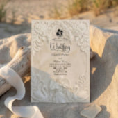 Baroque Angel & Swans Vintage Cream Wedding  Kaart