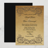Baroque Antiek Wedding-uitnodiging Kaart (Voorkant / Achterkant)