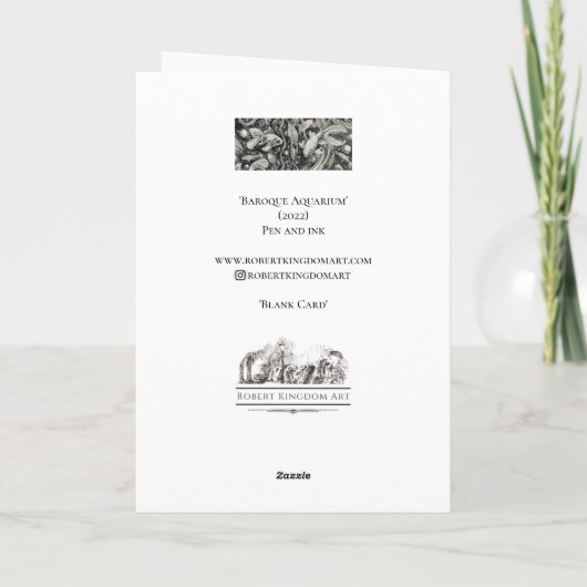 "Baroque Aquarium" - Bedankkaart (Achterkant)