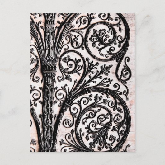Baroque architectuur Decoratief Ironwork Briefkaart (Voorkant)