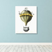 Baroque ballon Black Yellow Canvas Afdruk (Insitu (Houten vloer))