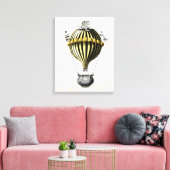 Baroque ballon Black Yellow Canvas Afdruk (Insitu (Woonkamer))