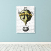 Baroque ballon Black Yellow Canvas Afdruk (Insitu (Houten vloer))
