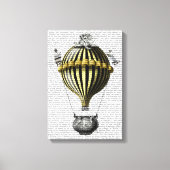 Baroque ballon Black Yellow Canvas Afdruk (Voorkant)
