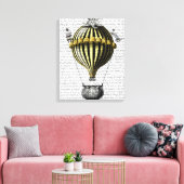 Baroque ballon Black Yellow Canvas Afdruk (Insitu (Woonkamer))