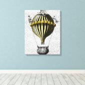 Baroque ballon Black Yellow Canvas Afdruk (Insitu (Houten vloer))