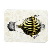 Baroque ballon Black Yellow Magneet (Horizontaal)