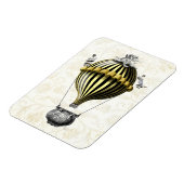 Baroque ballon Black Yellow Magneet (Linkerzijde)