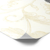 Baroque ballon Black Yellow Poster (Hoek)