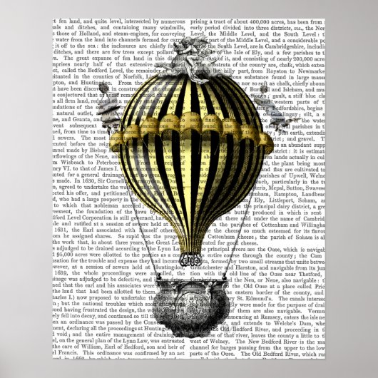 Baroque ballon Black Yellow Poster (Voorkant)