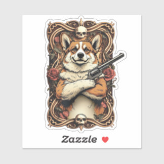 Baroque Bark: The Gentleman Outlaw Sticker