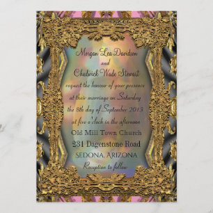 Baroque Barnetcue Formal Wedding Uitnodiging