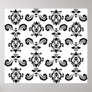 Baroque Black afdrukken Poster