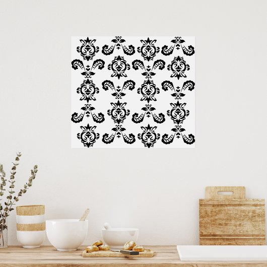 Baroque Black afdrukken Poster (Keuken)