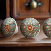 Baroque Bloom Ceramic Knob Pull Keramische Knop