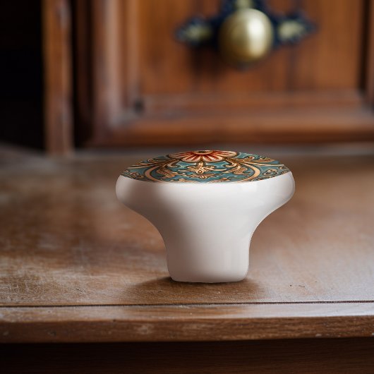 Baroque Bloom Ceramic Knob Pull Keramische Knop