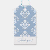 Baroque Blue en White Hartelijk dank Cadeaulabel (Voorkant)