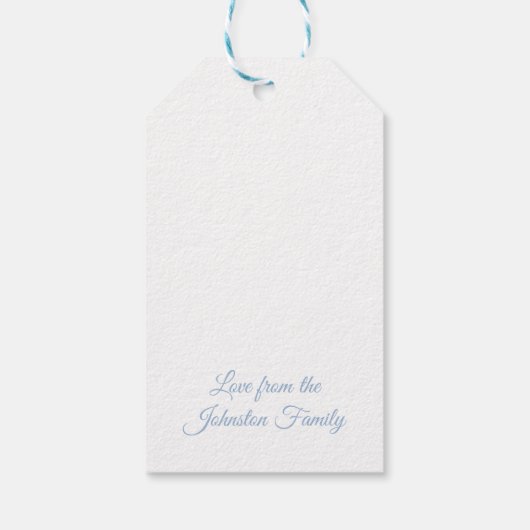Baroque Blue en White Hartelijk dank Cadeaulabel (Achterkant)