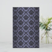 Baroque Blue Victoriaans Scrapbook Paper Briefpapier (Staand voorkant)