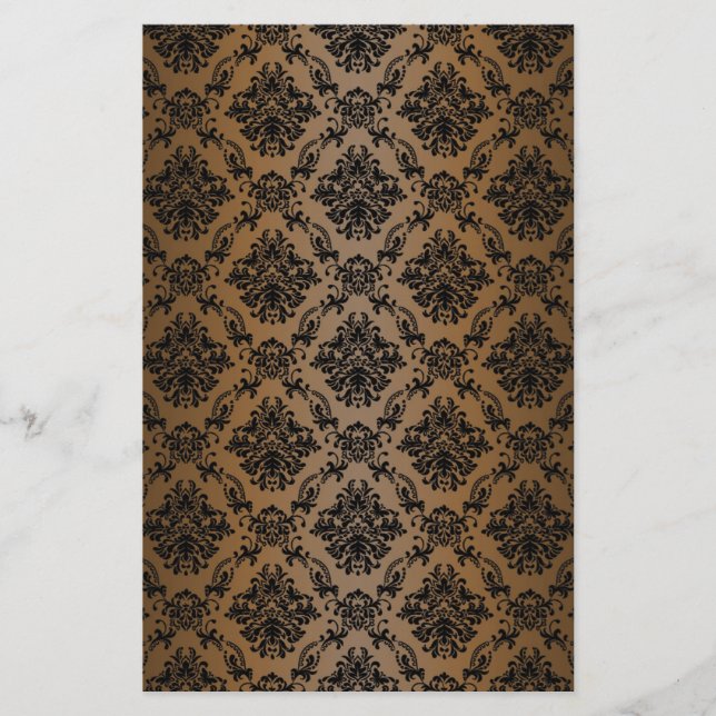 Baroque Brown Victoriaans Scrapbook Paper (Voorkant)
