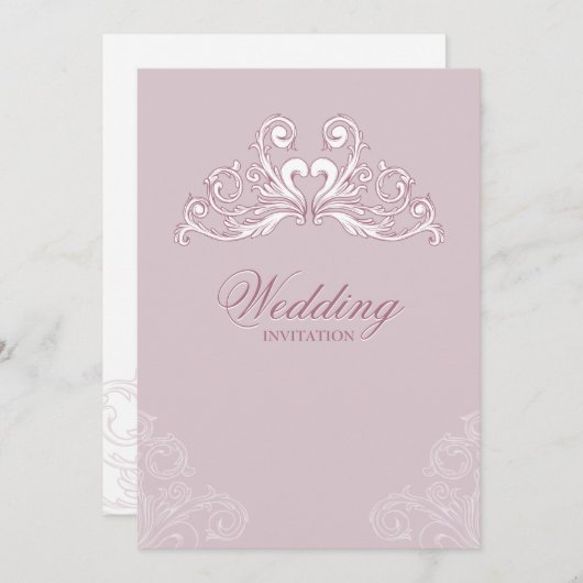 Baroque Classic bruiloft Kaart (Voorkant / Achterkant)