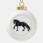 Baroque Colt Keramische Bal Ornament (Voorkant)