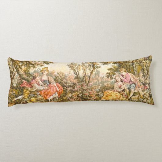 Baroque Couple Floral Body Pillow Lichaamskussen (Achterkant)