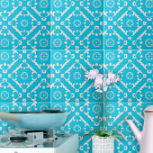  Baroque Cyaan Blue and White Pattern Tegeltje