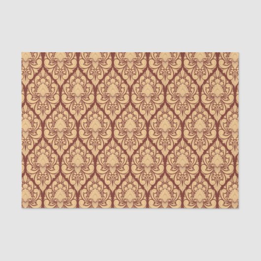 Baroque Damask Brocade op om het even welke achter Tissuepapier (Voorkant)