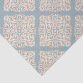 Baroque Damask Brocade over Powder Blue-ontkoppeli Tissuepapier (Detail)