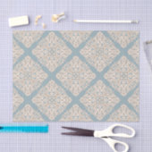 Baroque Damask Brocade over Powder Blue-ontkoppeli Tissuepapier (Craft)