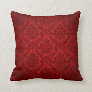 Baroque Damask crimson red Kussen