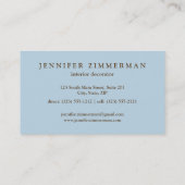 Baroque Damask Designer Visitekaartje : Baby blauw (Achterkant)