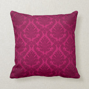 Baroque Damask fuchsia Kussen
