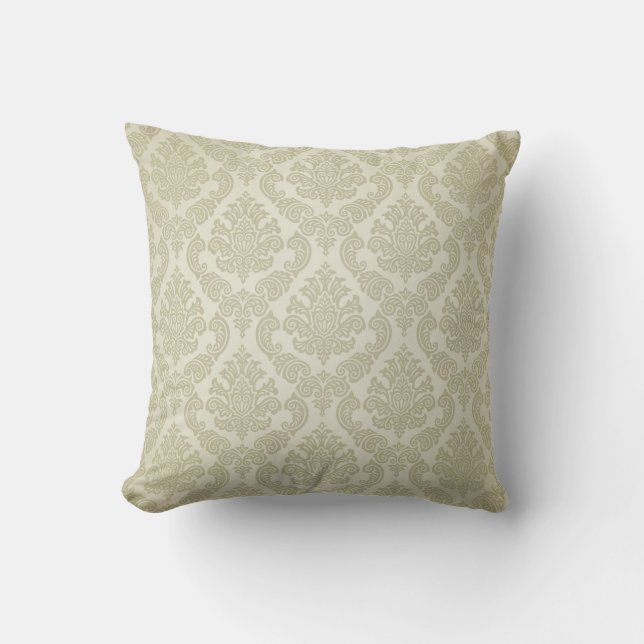 Baroque  Damask | putty Kussen (Voorkant)