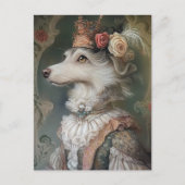 Baroque Dog Royal King Portrait Design Briefkaart (Voorkant)