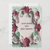 Baroque Elegance Floral Motifs Acanthus Swirls Kaart (Achterkant)