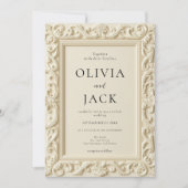 Baroque Elegance Wedding Frame Wedding Kaart (Voorkant)